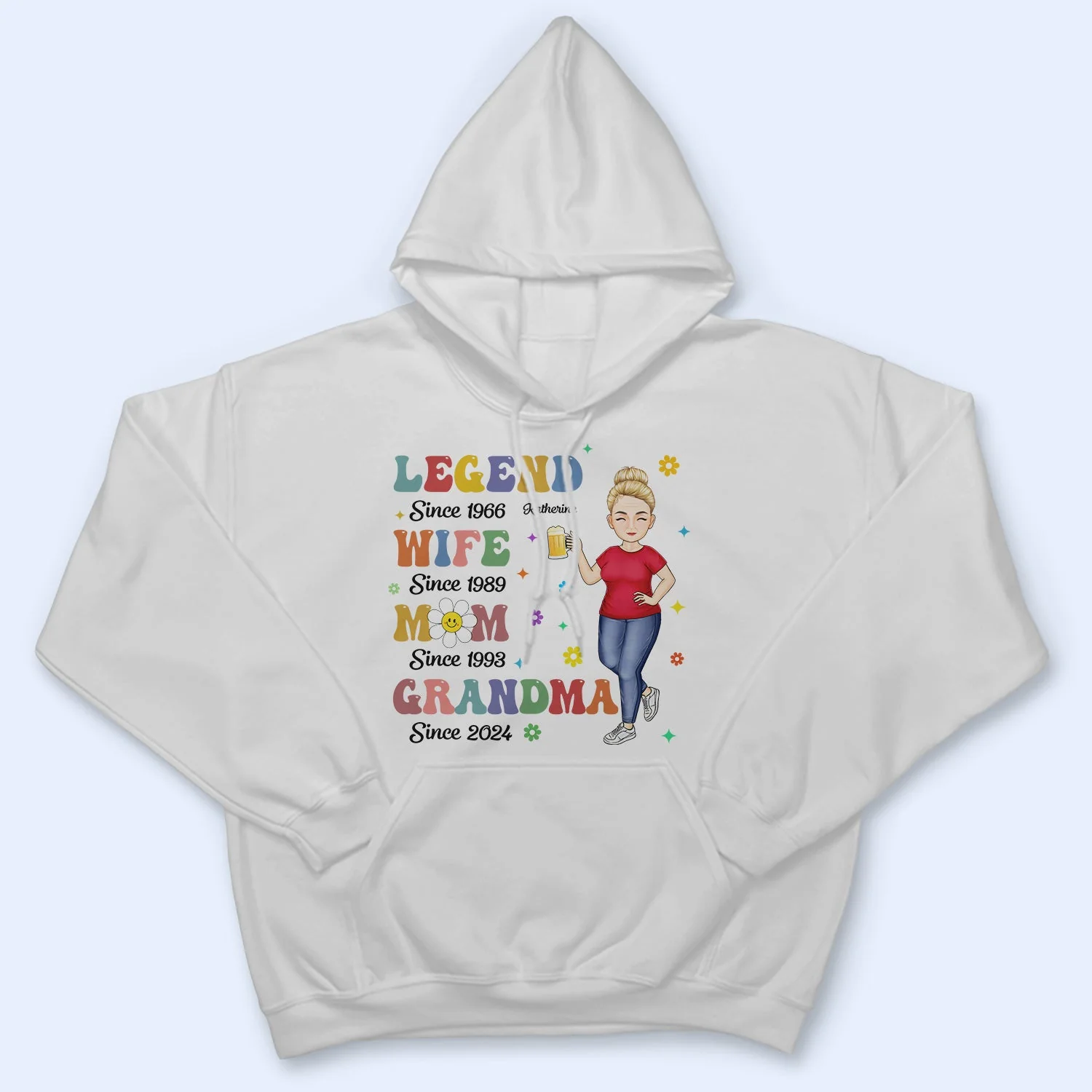 Legend Wife Mom Grandma - Birthday, Loving Gift For Mother, Grandmother - Personalized T Shirt - Image 4