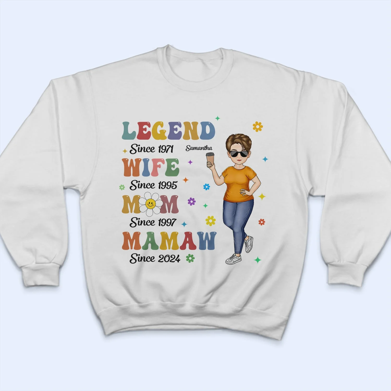 Legend Wife Mom Grandma - Birthday, Loving Gift For Mother, Grandmother - Personalized T Shirt - Image 5