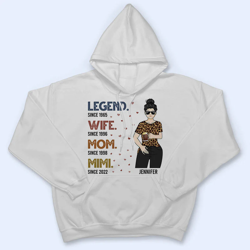 Legend Wife Mom Grandma - Gift For Family - Personalized Custom T Shirt - Image 4