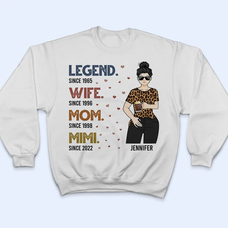Legend Wife Mom Grandma - Gift For Family - Personalized Custom T Shirt - Image 5