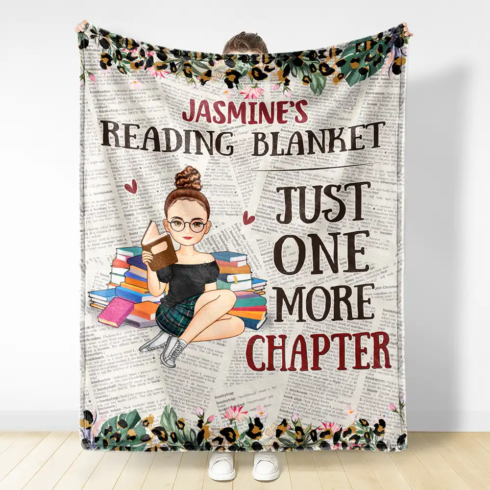 Leopard My Reading Blanket - Personalized Fleece Blanket, Sherpa Blanket - Image 3
