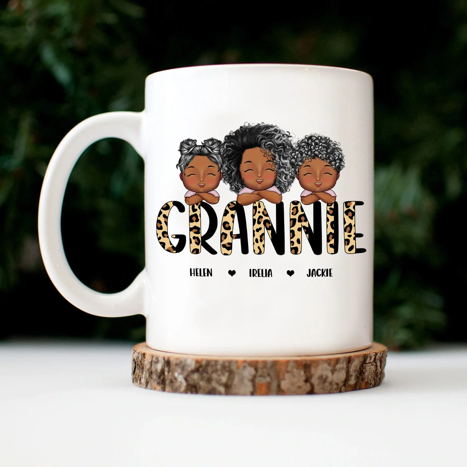 Leopard Nana Title - Birthday, Loving Gift For Mom, Mother, Mama, Grandma, Grandmother - Personalized Custom Mug - Image 3