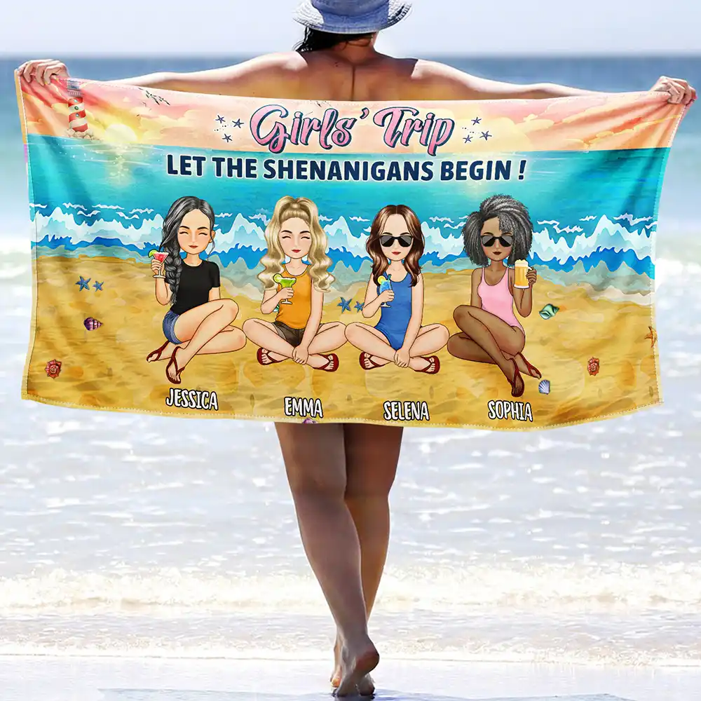 Let The Shenanigans Begin - Personalized Beach Towel - Image 2