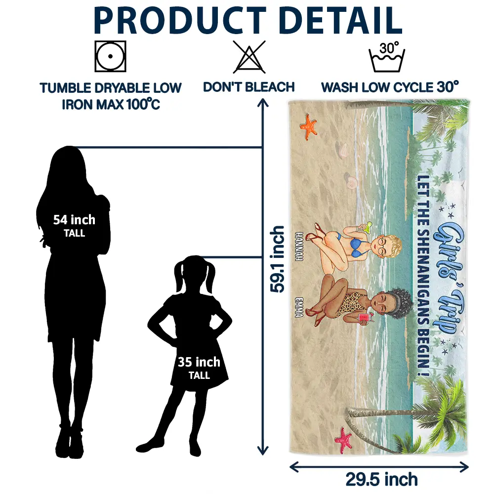 Let The Shenanigans Begin - Personalized Beach Towel - Image 6