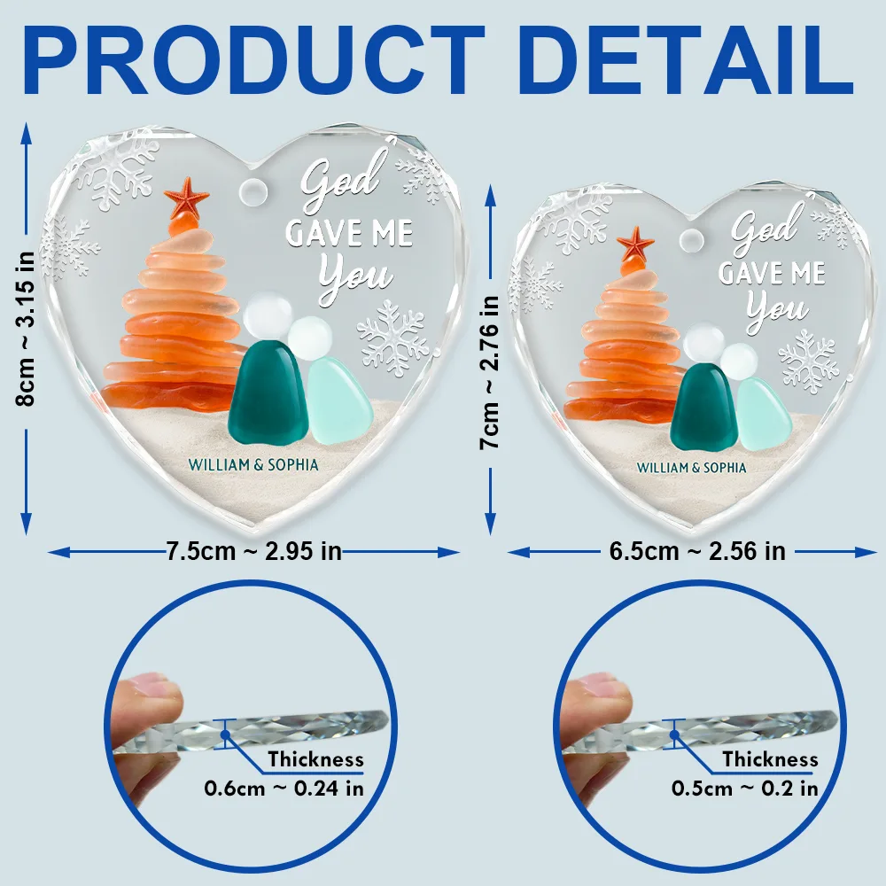 Let's Do This Forever - Personalized Heart Shaped Glass Ornament - Image 5