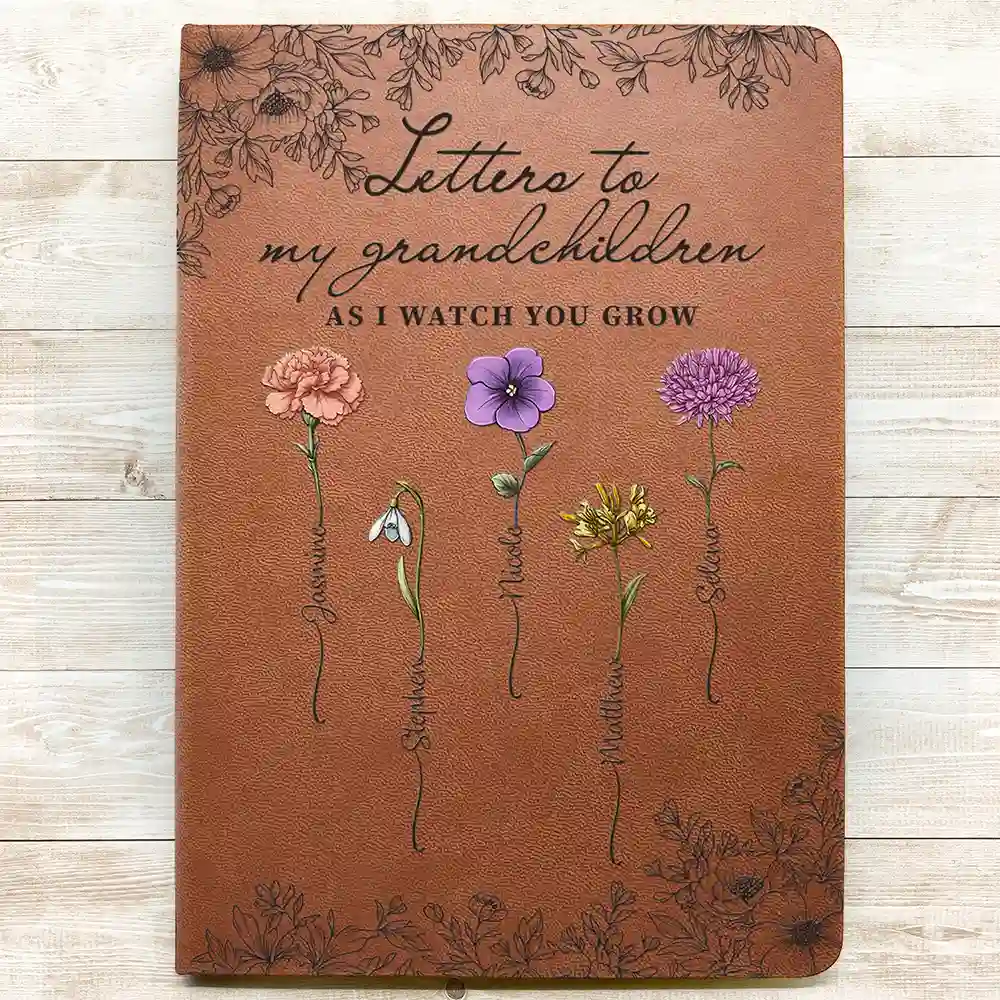 Letter To My Granddaughter Grandson - Personalized Leather Journal - Image 3