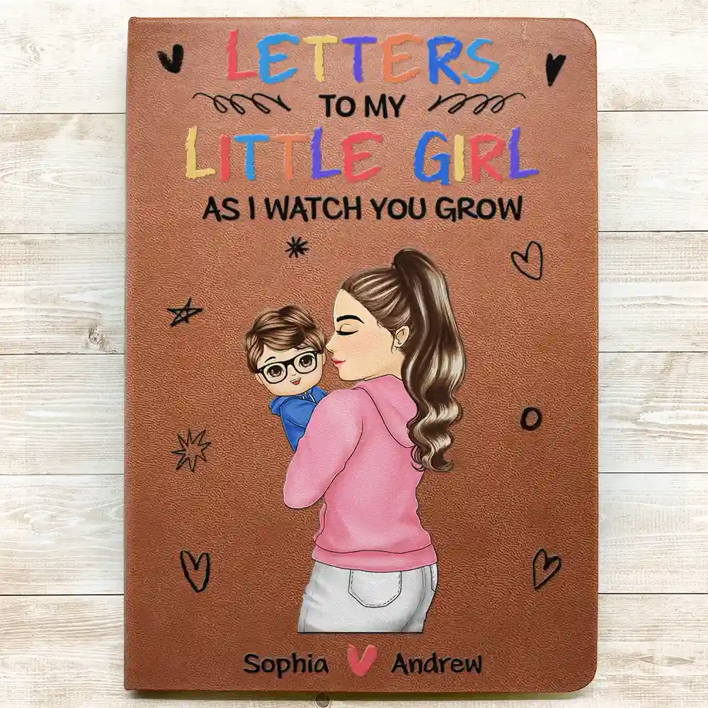 Letters To My Little Girl, Baby Keepsake - Personalized Leather Journal - Image 3