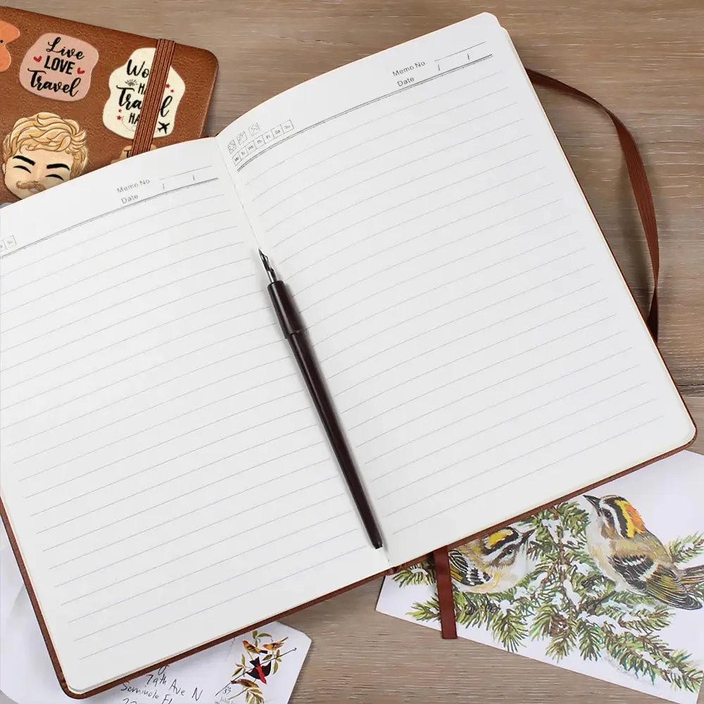 Life Is A Journey Travel Lovers - Personalized Leather Journal - Image 2