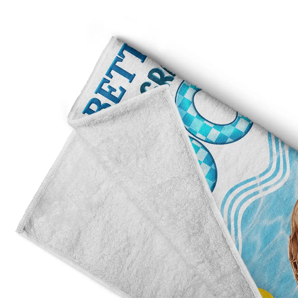 Life Is Better At Grandma And Grandpa's Pool - Personalized Beach Towel - Image 4
