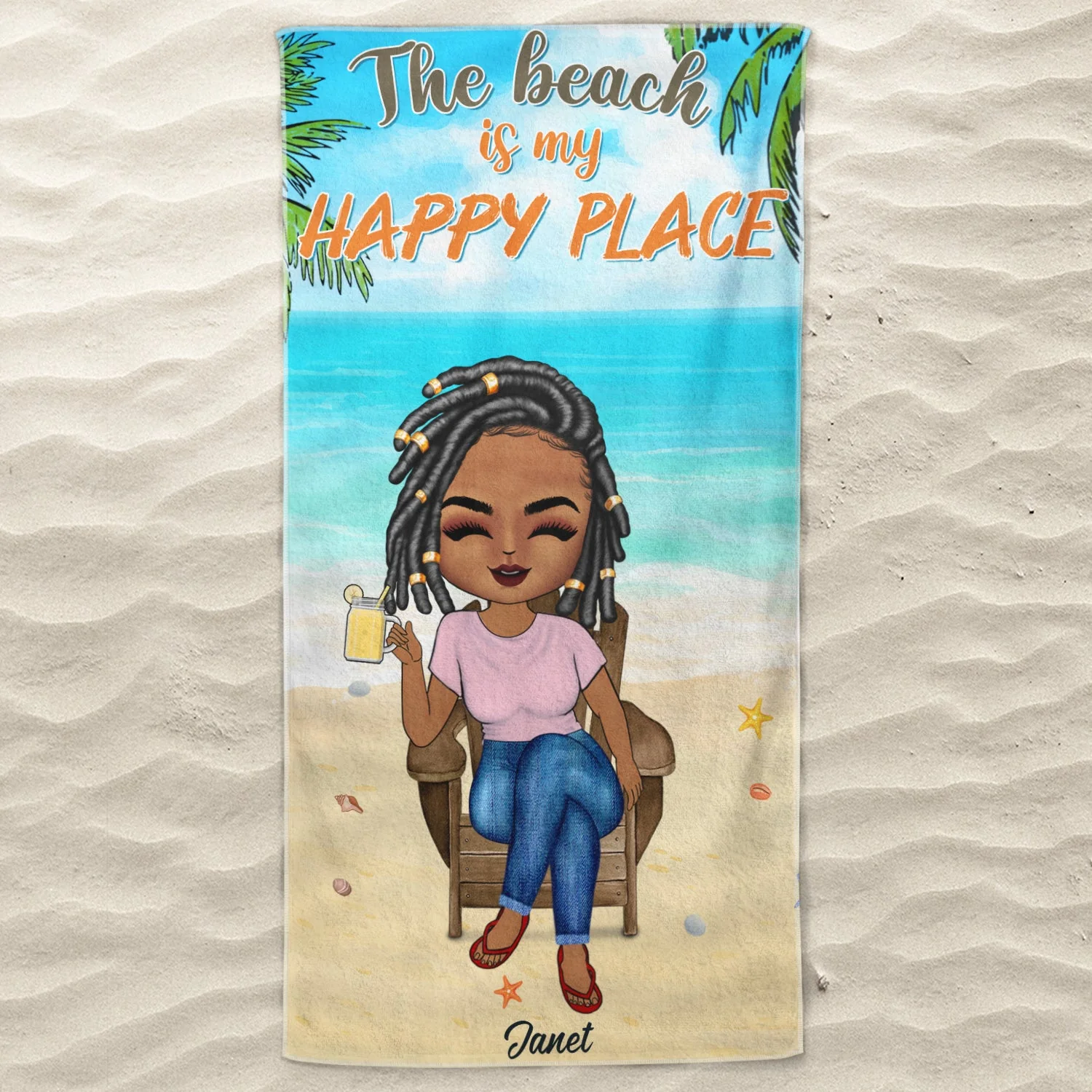 Life Is Better At The Beach - Gift For Her, Him, Besties, Family - Personalized Custom Beach Towel - Image 3