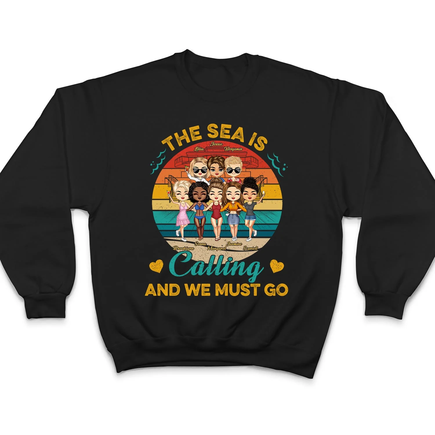 Life Is Better On A Cruise With Best Friends - Birthday, Traveling, Cruising Gift For BFF, Siblings, Colleagues - Personalized Custom T Shirt - Image 5