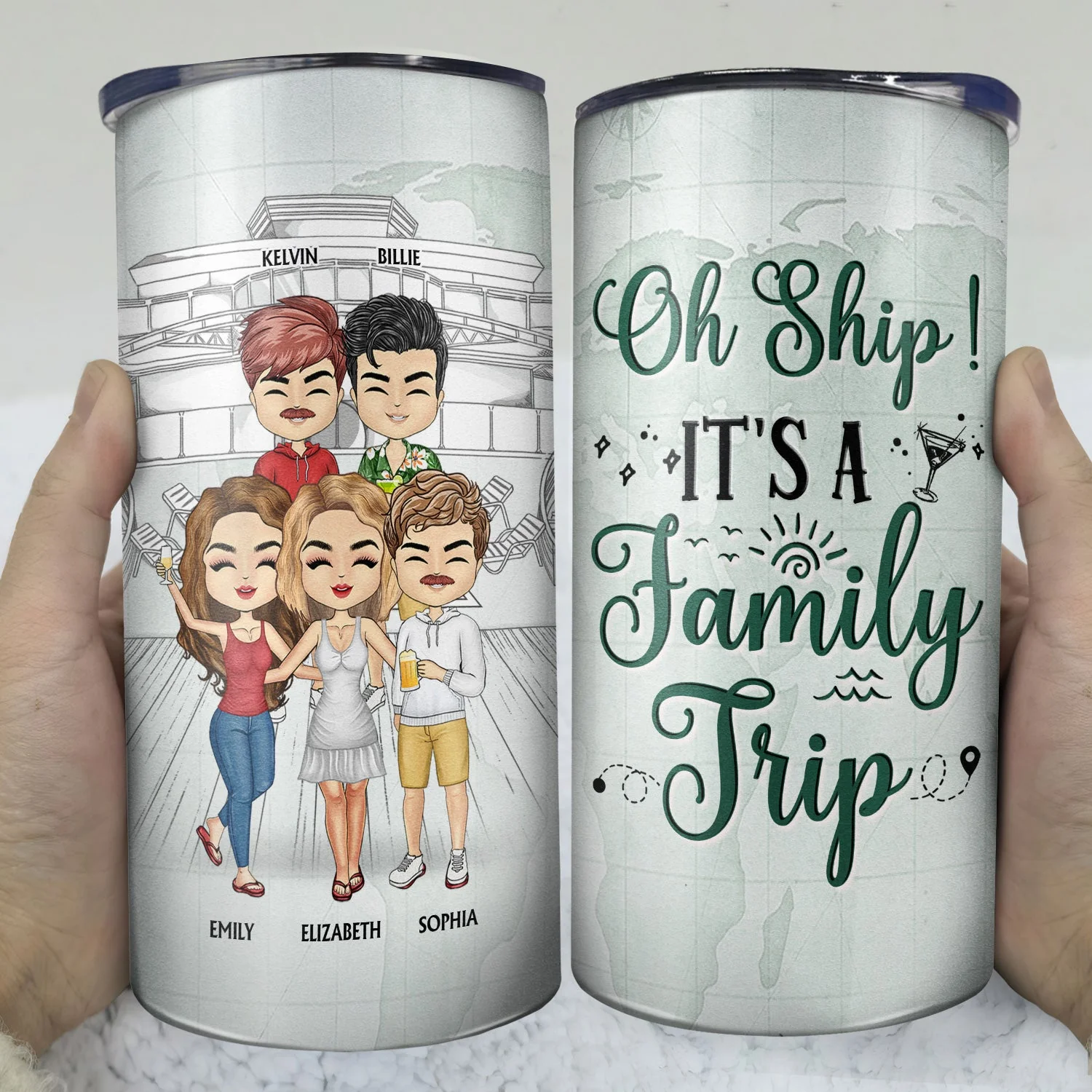 Life Is Better On A Cruise With Best Friends - Traveling, Cruising Gift For BFF, Siblings, Colleagues - Personalized Custom 4 In 1 Can Cooler Tumbler - Image 3