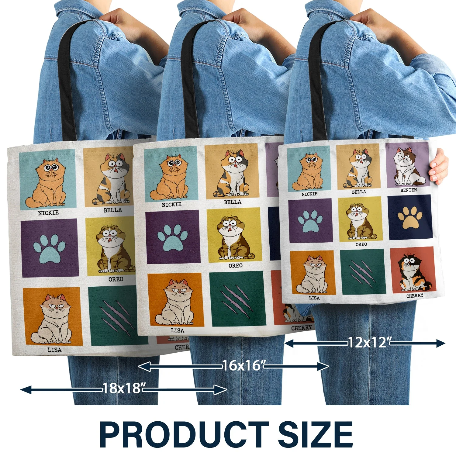 Life Is Better With Cat - Gift For Cat Lovers - Personalized Zippered Canvas Bag - Image 3