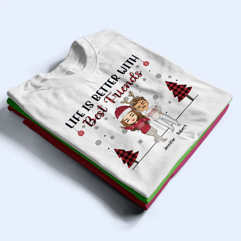 Life Is Better With Sisters And Brothers, Best Friends - Christmas Gift - Personalized Custom Sweatshirt - Image 4