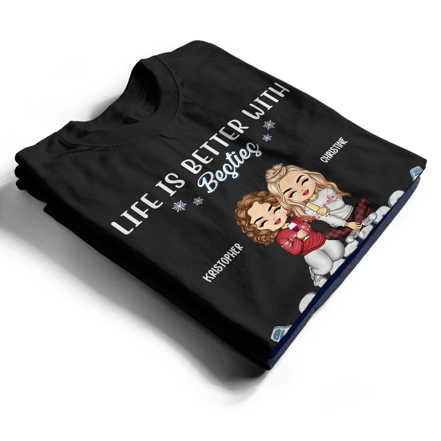 Life Is Better With Sisters & Brothers - Christmas Gift For Siblings And Best Friends - Personalized Custom Hoodie - Image 2