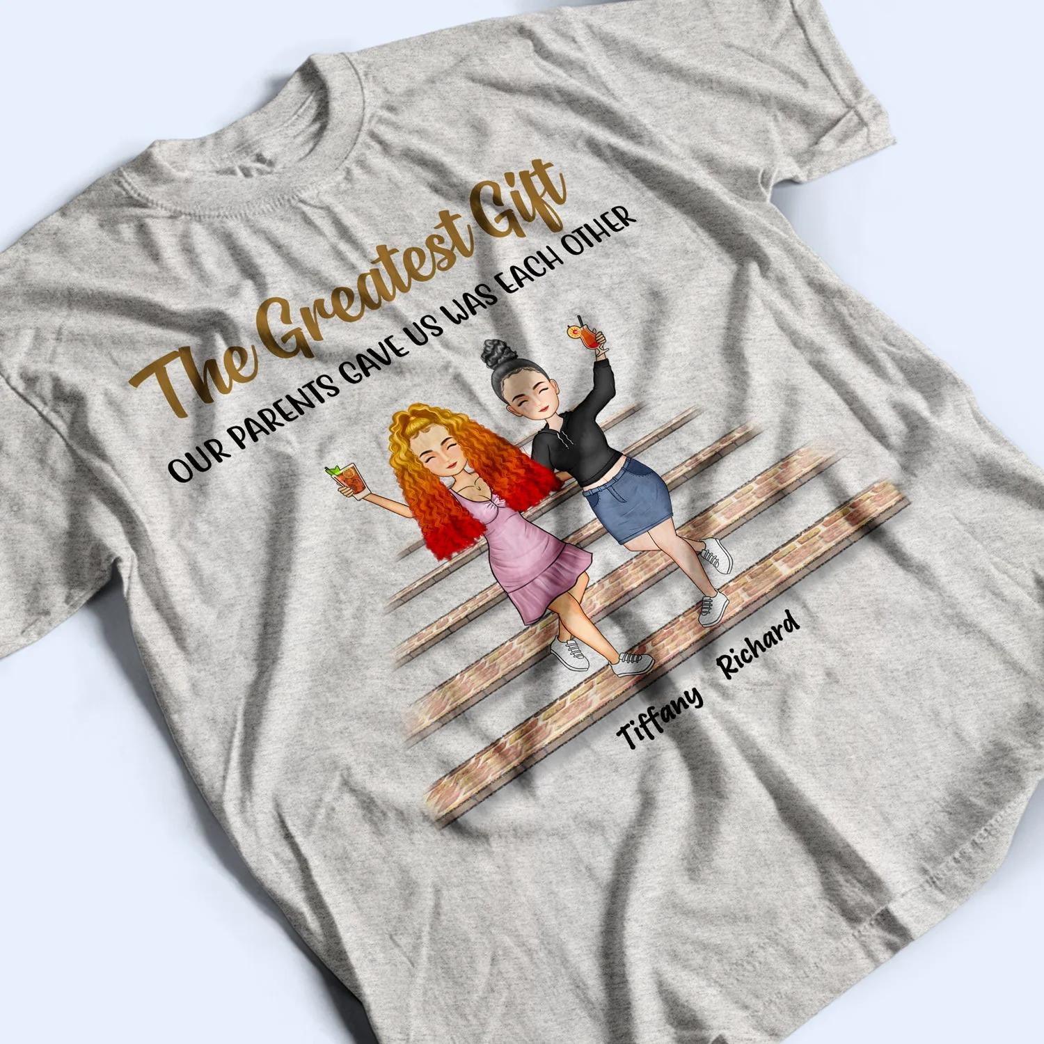 Life Is Better With Sisters & Brothers - Gift For Siblings And Best Friends - Personalized Custom T Shirt - Image 3