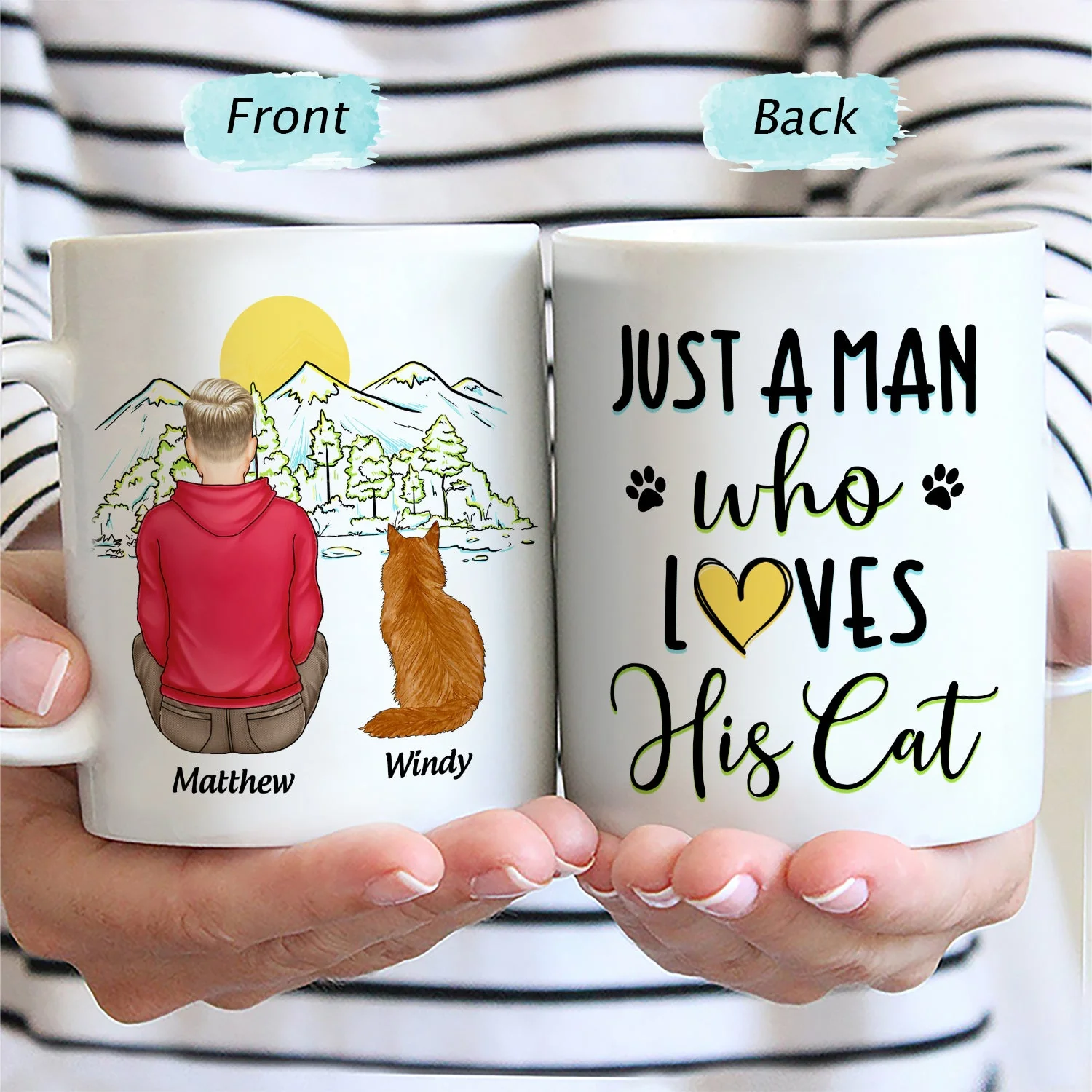 Life Is Better With The Cats - Gift For Cat Lovers - Personalized Mug - Image 2