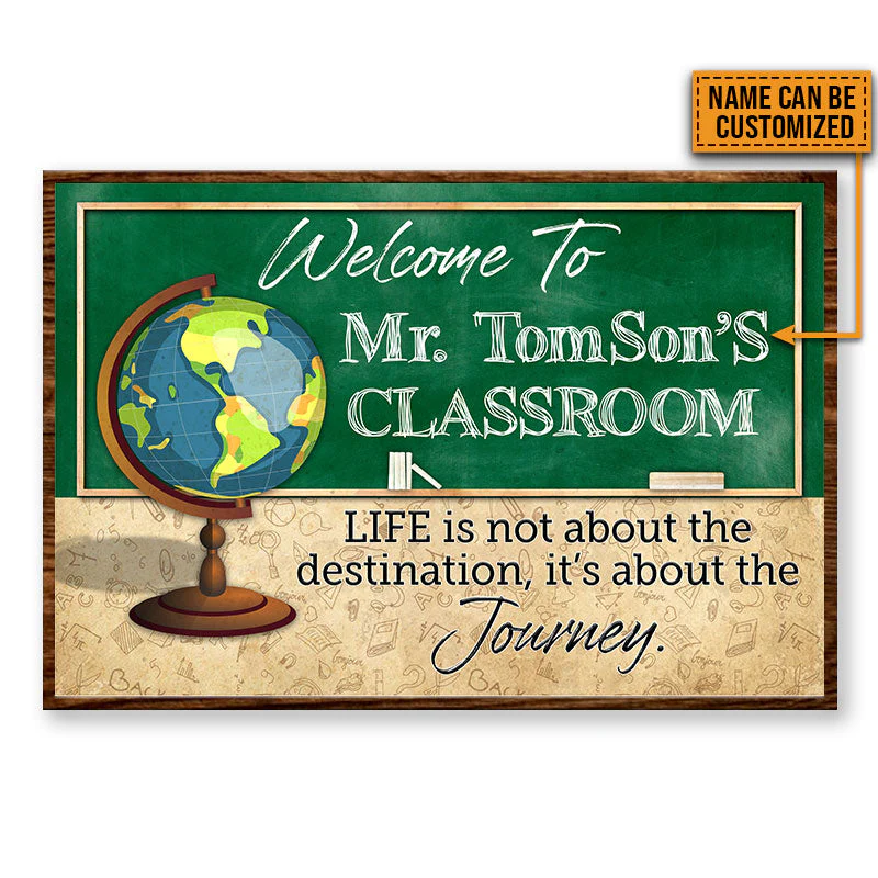 Life Is Not Custom Poster, Teacher Door Sign, Teacher Name Sign - Image 3