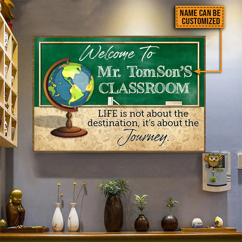 Life Is Not Custom Poster, Teacher Door Sign, Teacher Name Sign - Image 4
