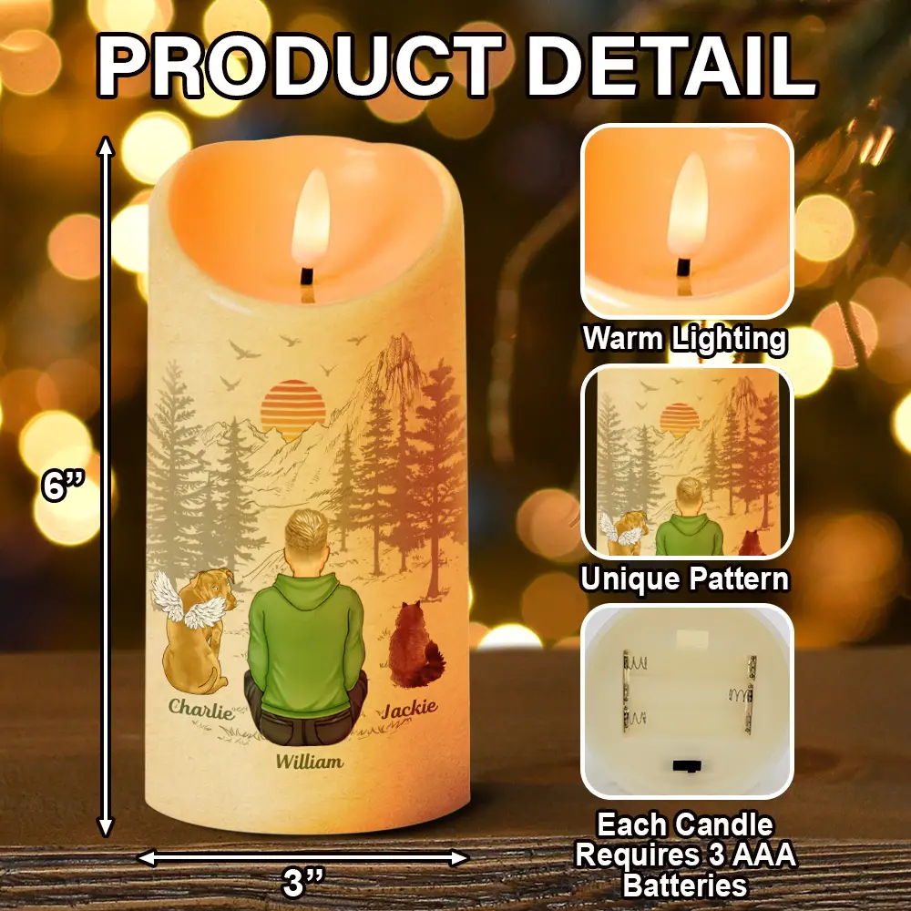 Light This Up And Know I'm Here Memorial Pet Lovers - Personalized Flameless LED Candle - Image 5