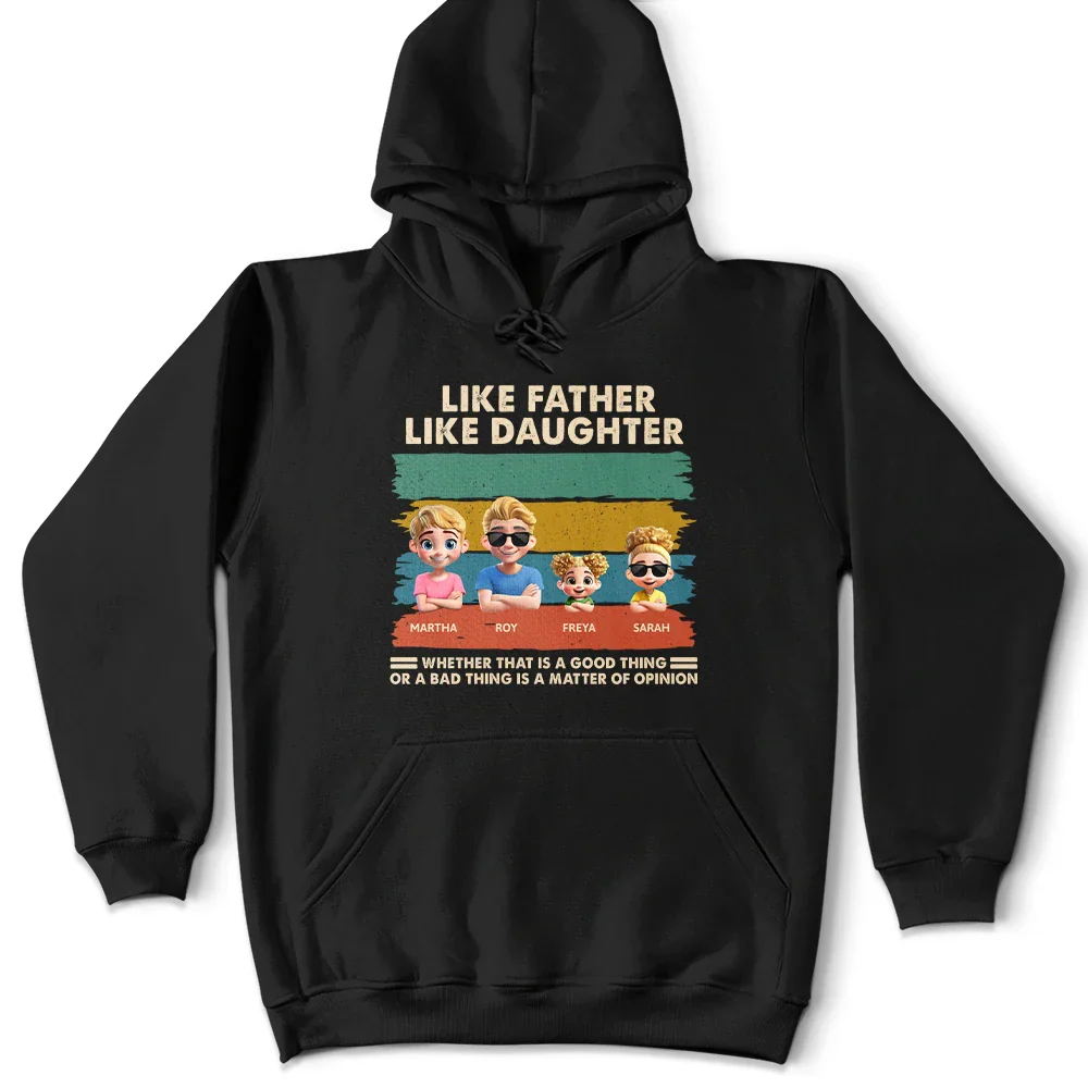 Like Father Like Daughter Funny Dad - Personalized T Shirt - Image 4