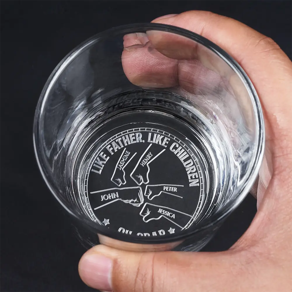 Like Father Like Daughter Oh Crap - Personalized Engraved Whiskey Glass - Image 4