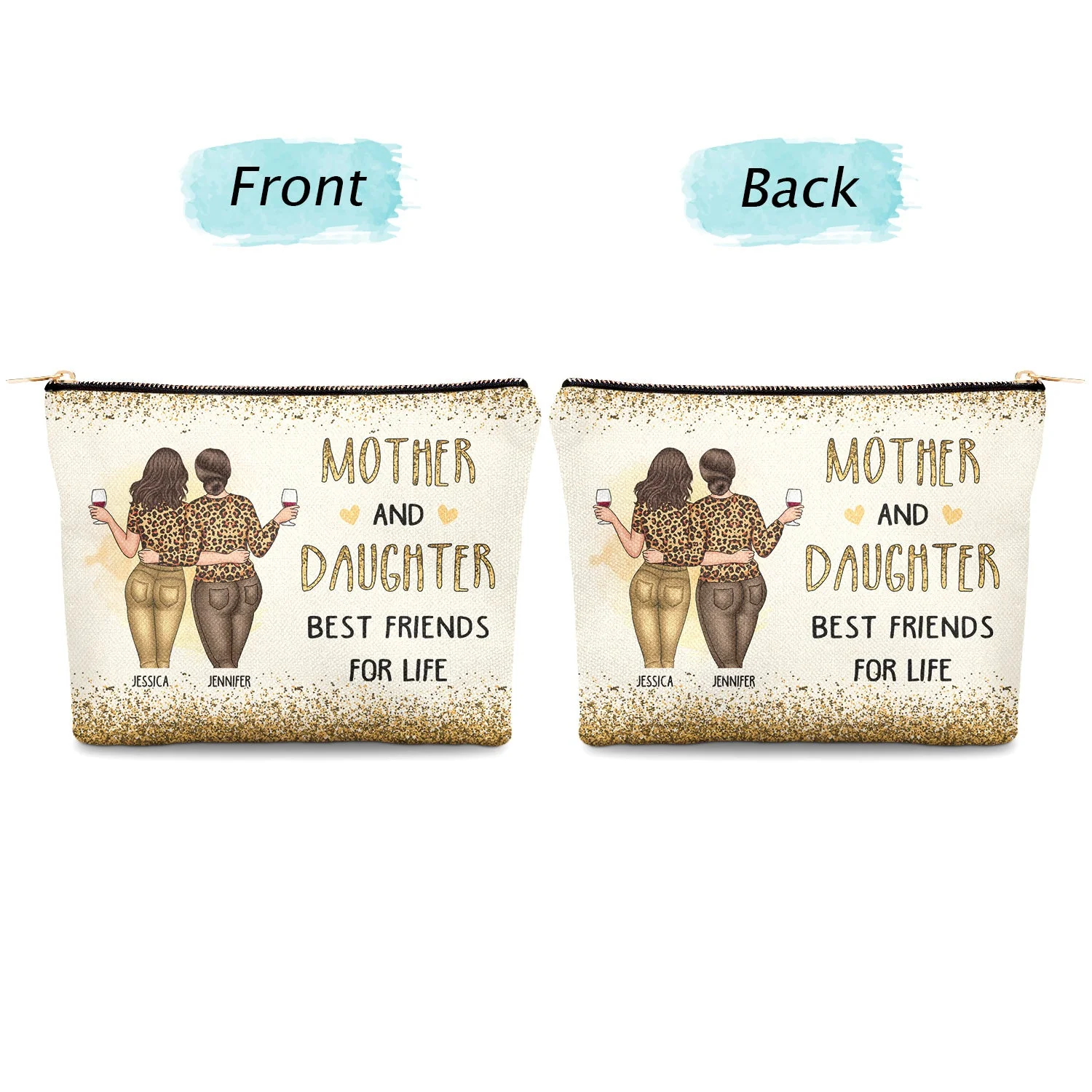 Like Mother Like Daughter - Gift For Mom, Mother - Personalized Cosmetic Bag - Image 4