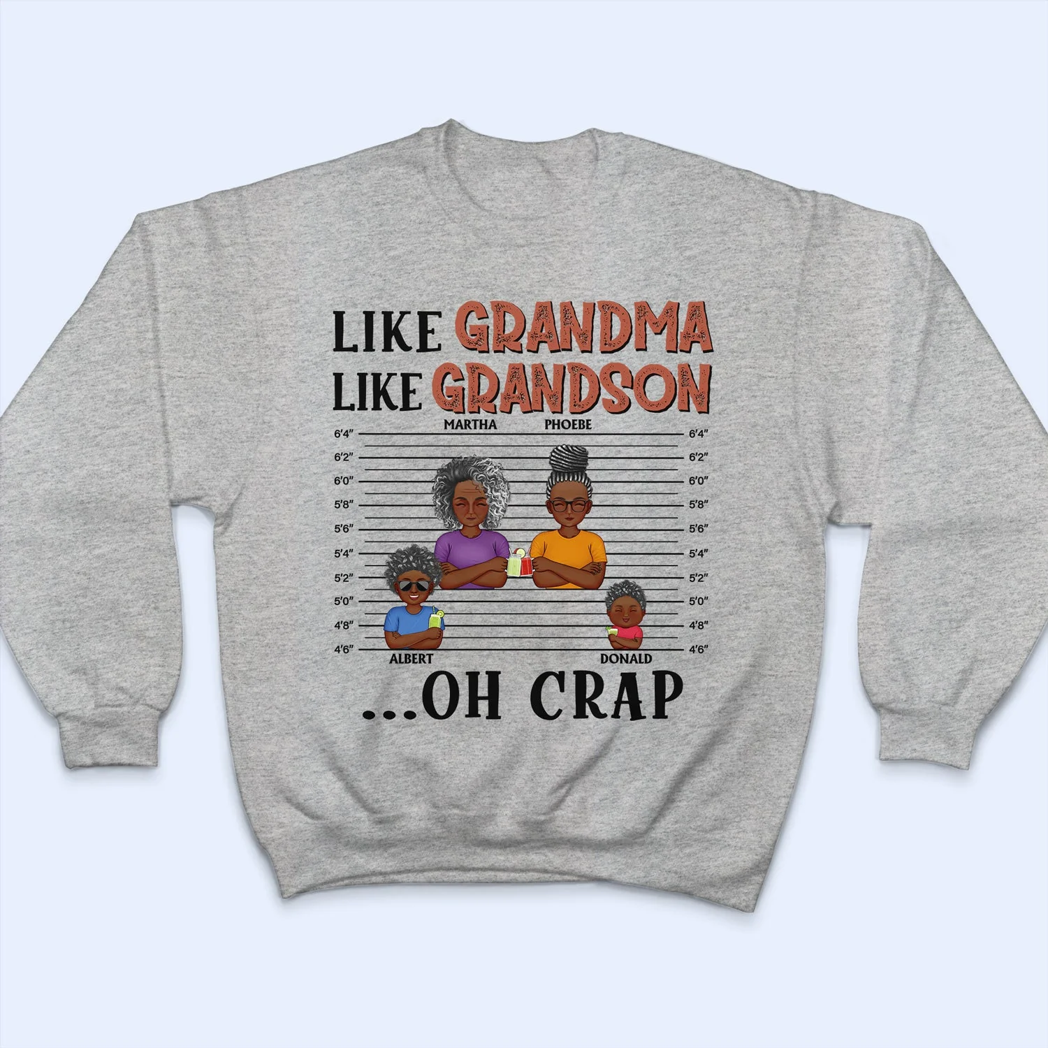 Like Mother Like Daughter Son Oh Crap - Gift For Mom And Grandma - Personalized Custom T Shirt - Image 5