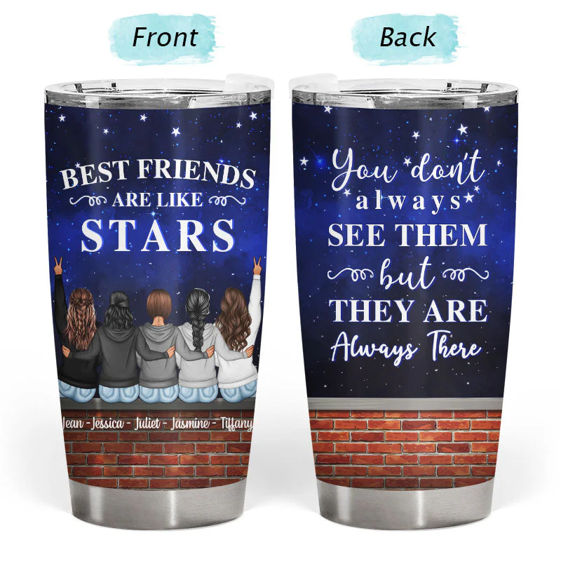 Like Stars - Gift For Besties, Best Friends, BFF - Personalized Custom Tumbler - Image 3