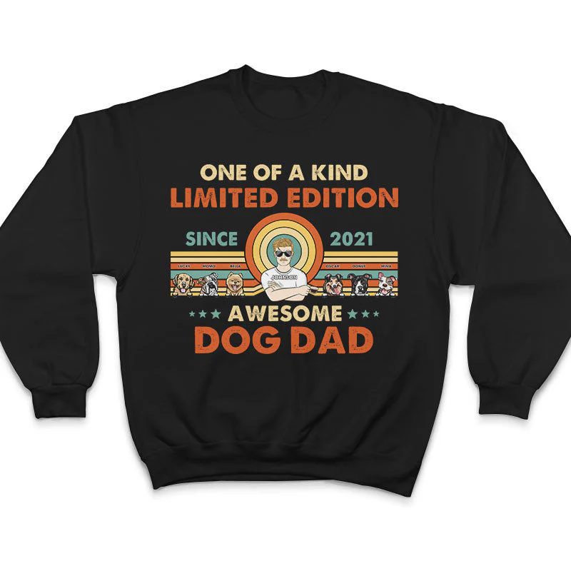 Limited Edition Awesome Dog Dad - Gift For Dog Lover - Personalized Custom T Shirt - Image 5