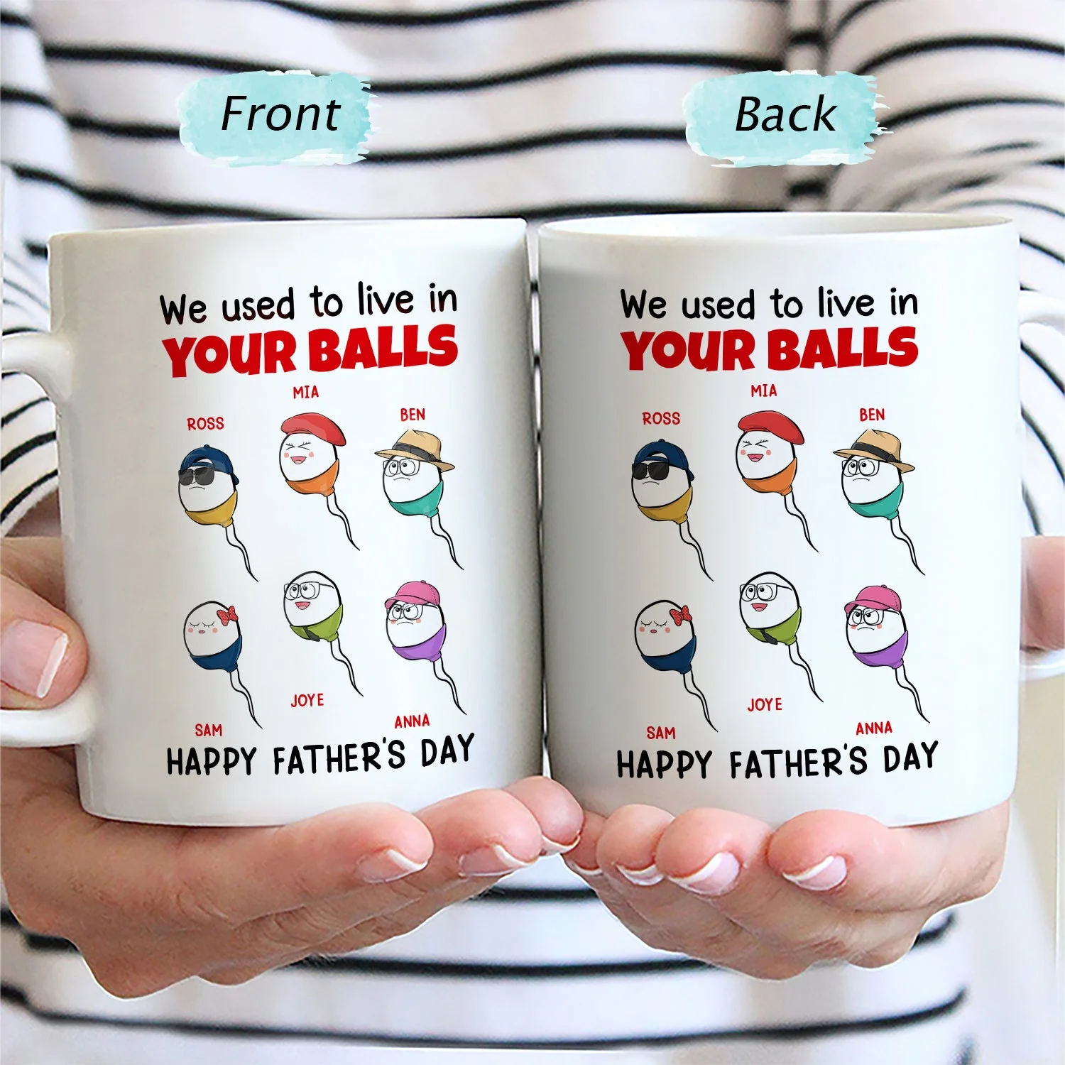 Little Cute Kids We Used To Live - Gift For Father, Dad - Personalized Mug - Image 2