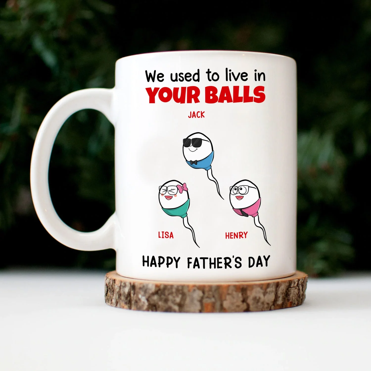 Little Cute Kids We Used To Live - Gift For Father, Dad - Personalized Mug - Image 3