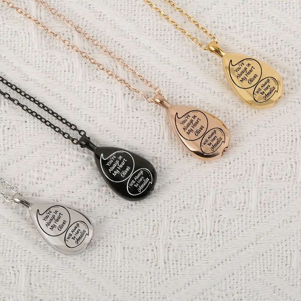 Little Speech I Miss You I Know Memorial - Personalized Keepsake Necklace - Image 2