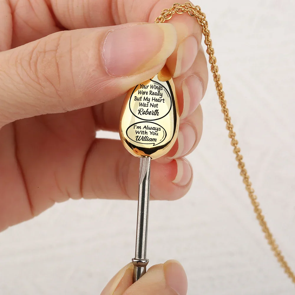 Little Speech I Miss You I Know Memorial - Personalized Keepsake Necklace - Image 3