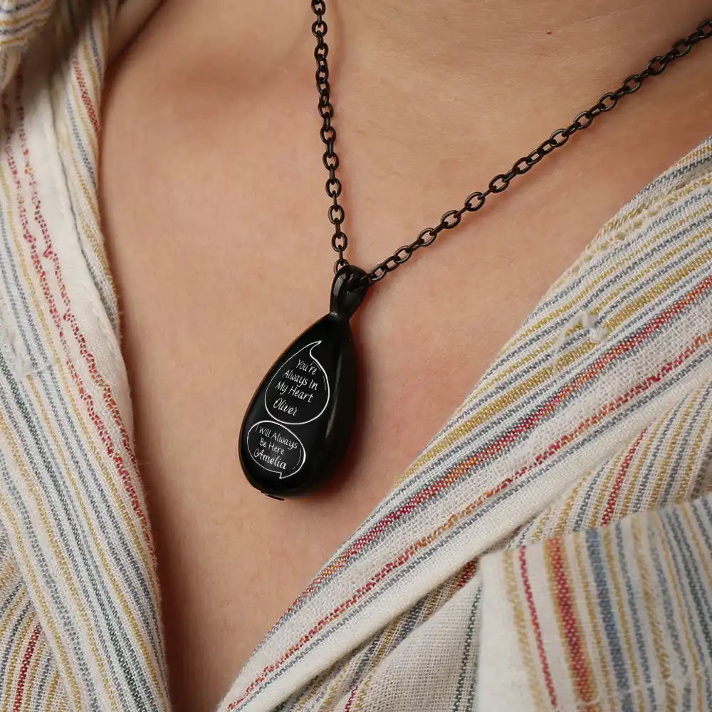 Little Speech I Miss You I Know Memorial - Personalized Keepsake Necklace - Image 6