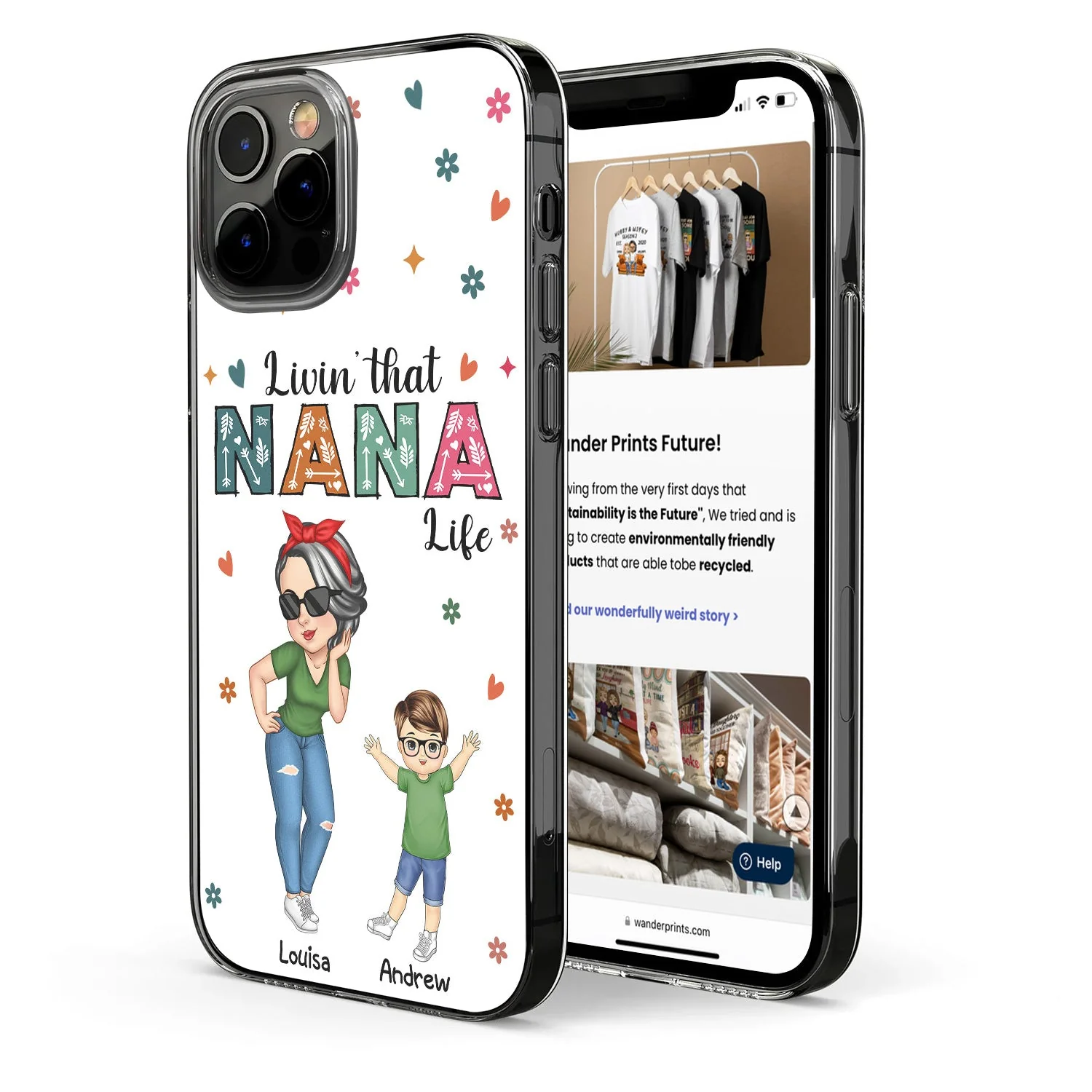Living That Grandma Life - Funny Gift For Grandma, Mom, Nana, Gigi - Personalized Clear Phone Case - Image 2