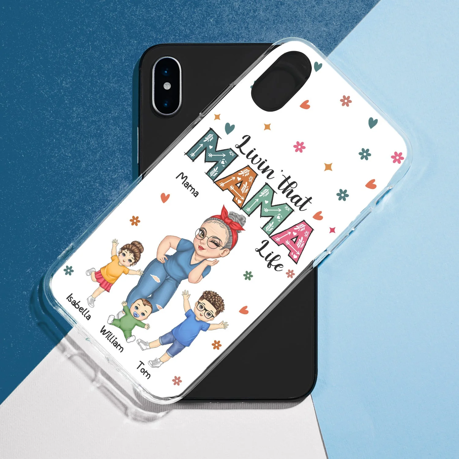 Living That Grandma Life - Funny Gift For Grandma, Mom, Nana, Gigi - Personalized Clear Phone Case - Image 5