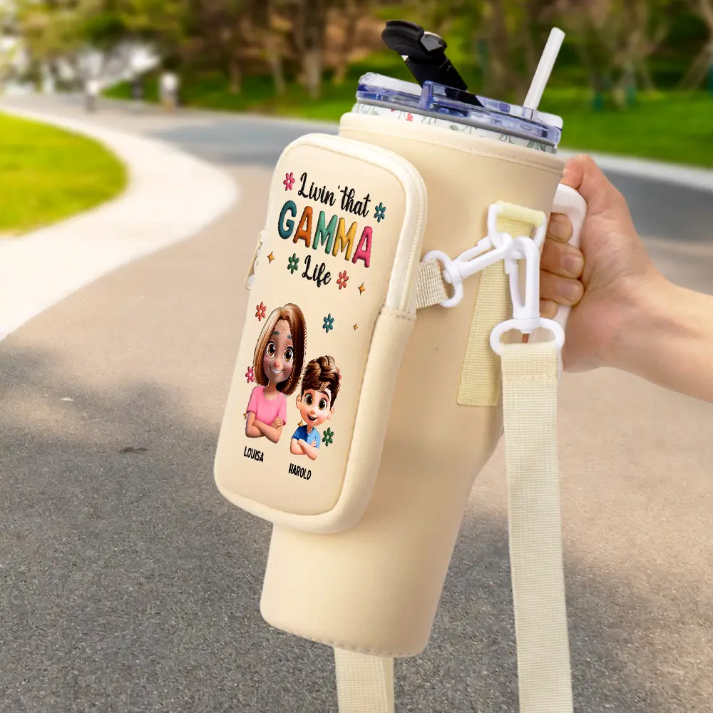 Living That Grandma Life - Personalized Bottle Carrier Bag - Image 2