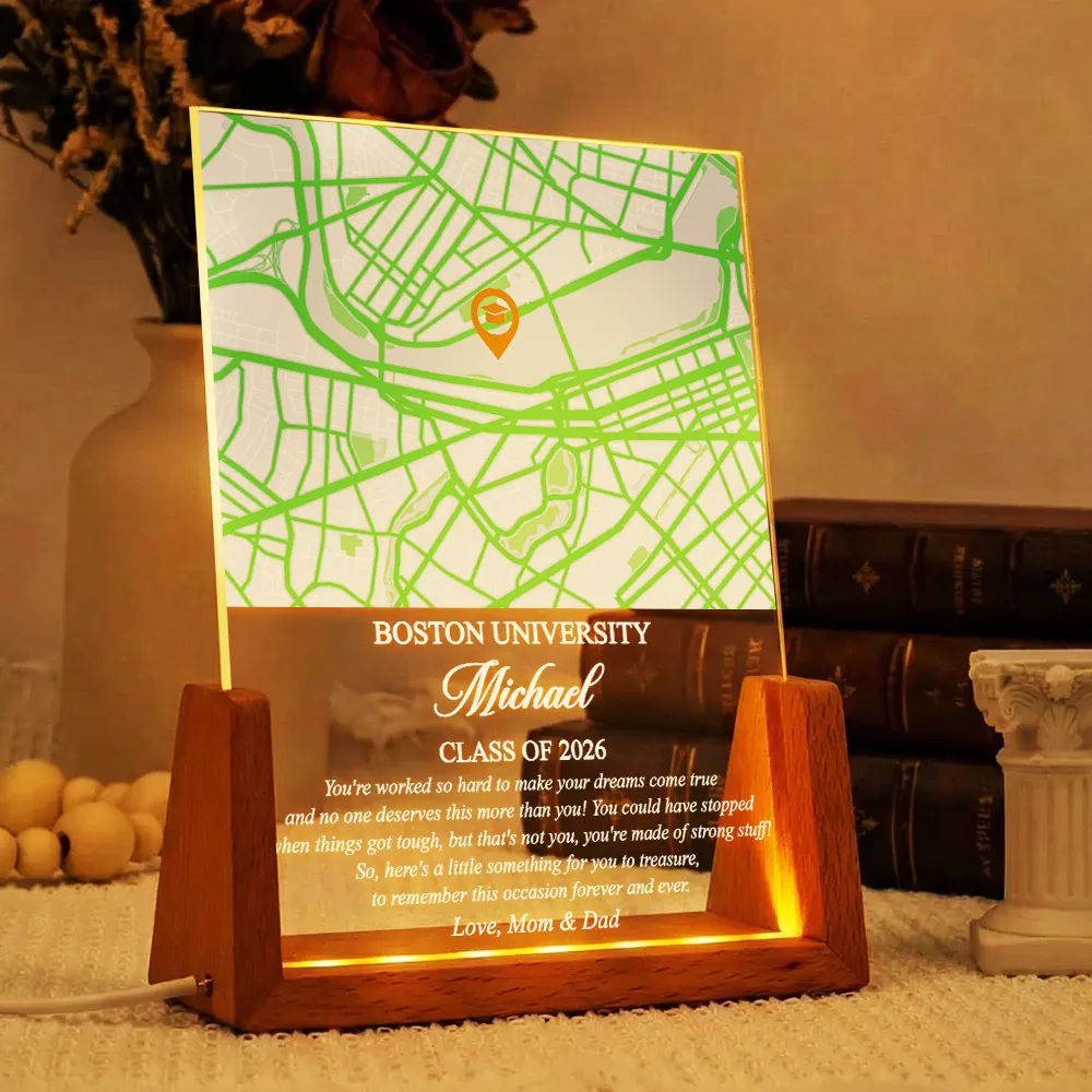 Location Map Congrats You Did It - Personalized Night Light - Image 4
