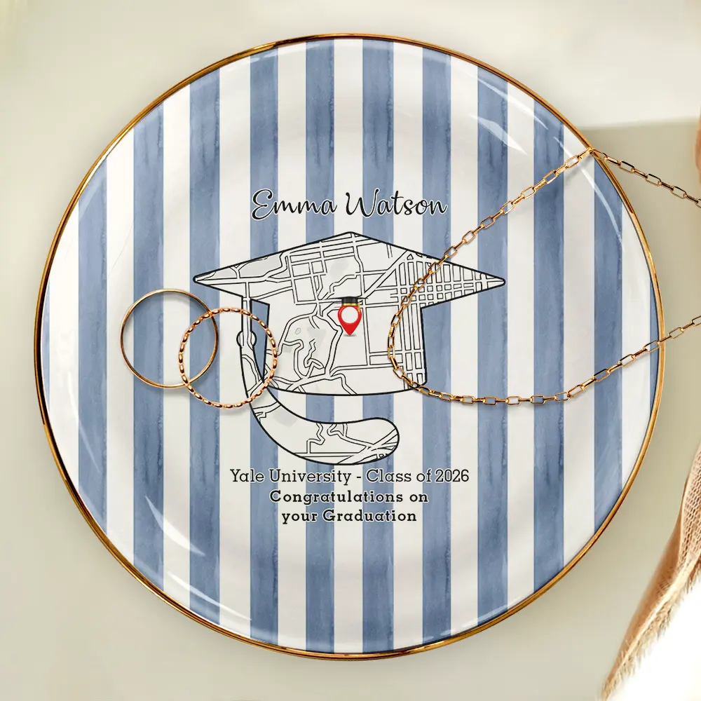 Location Map Congratulations On Your Graduation - Personalized Ring Dish - Image 4