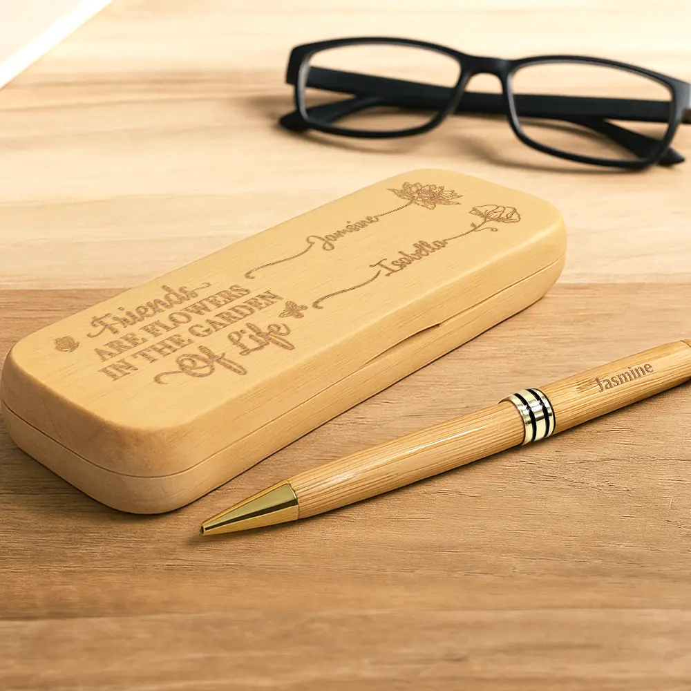 Long Time To Grow An Old Friend - Personalized Wooden Pen Set - Image 2