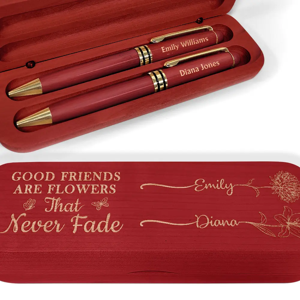Long Time To Grow An Old Friend - Personalized Wooden Pen Set - Image 4