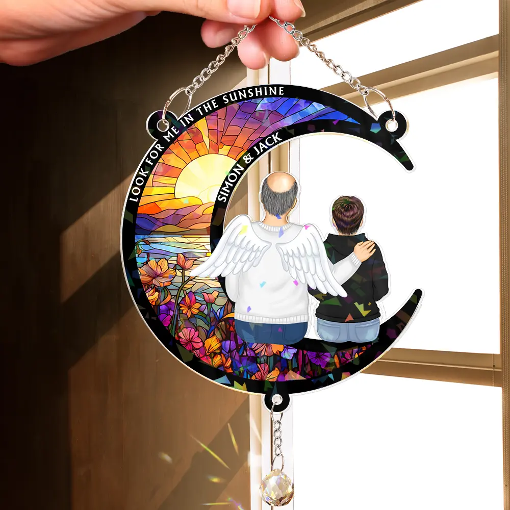 Look For Me In The Sunshine - Personalized Rainbow Suncatcher With Crystal Ball Prism - Image 2
