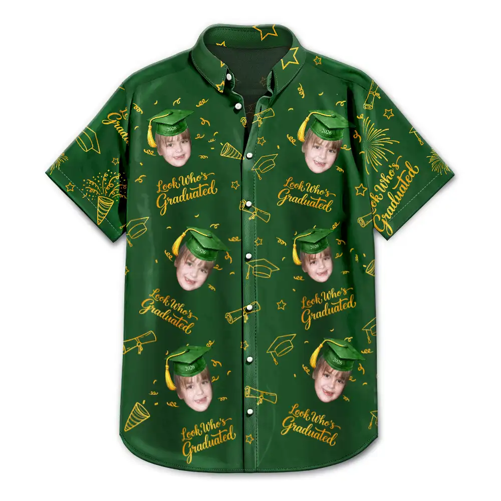 Look Who's Graduated - Personalized Hawaiian Shirt - Image 4