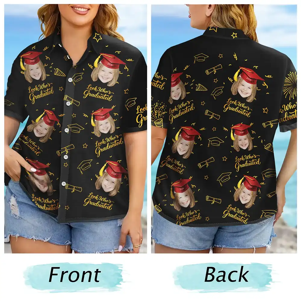 Look Who's Graduated - Personalized Hawaiian Shirt - Image 7
