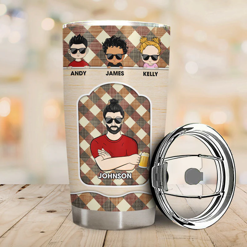 Losing My Mind One Kid At A Time - Father Gift - Personalized Custom Tumbler - Image 2