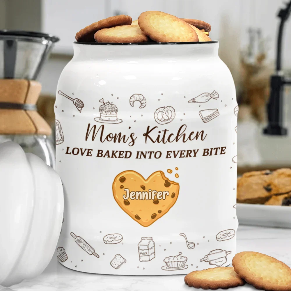 Love Baked Into Every Bite - Personalized Cookie Jar - Image 3