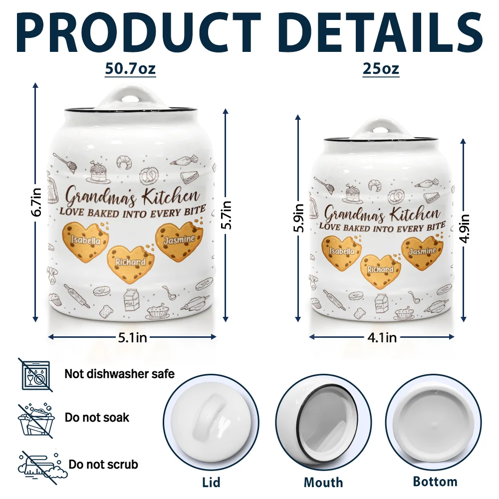 Love Baked Into Every Bite - Personalized Cookie Jar - Image 5