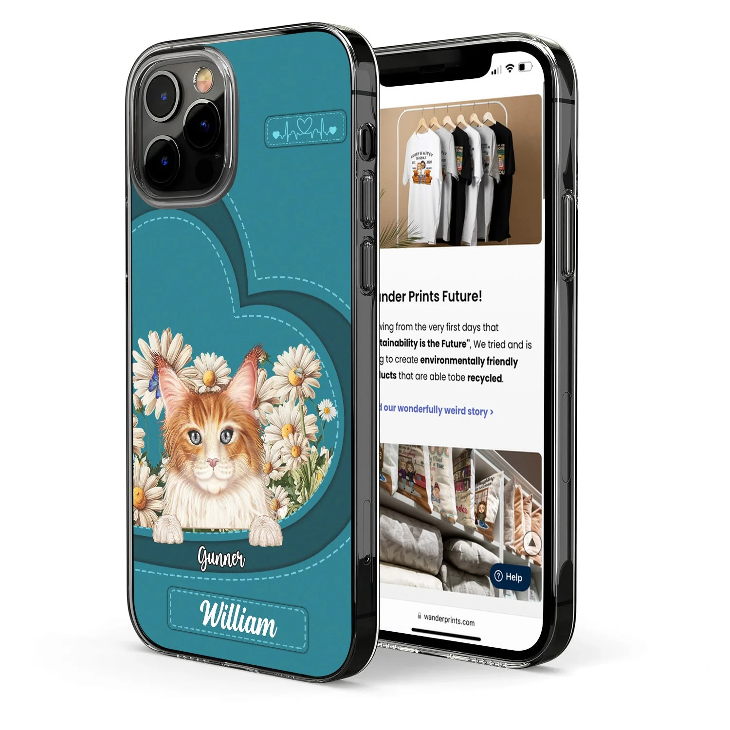 Love Daisy Dogs Cats - Gift For Pet Lovers, Dog Lovers, Cat Lovers - Personalized Clear Phone Case - Image 2
