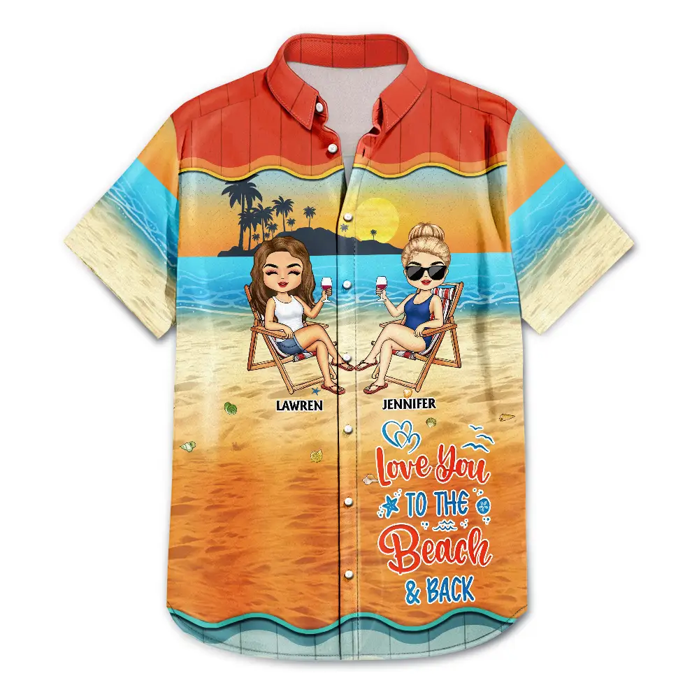 Love You To The Beach And Back - Personalized Hawaiian Shirt - Image 3